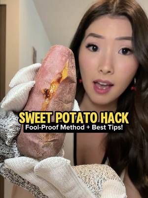 tested SO many different methods, temps and times to achieve the PERFECT at-home korean sweet potato!! If you know you know, goguma is soooo sweet and delicious while being healthy, high in fiber and quite filling! it’s common to see roasted sweet potatoes sold in asian convenience stores, especially in Korea and Japan, but it’s actually quite hard to replicate the caramelization at home without the proper techniques!!  Tip 1: Smaller and thinner sweet potatoes are sweeter and yield better, more consistent results! Peak season is NOW (December thru February).  Tip 2: use the top rack of your oven! IT MAKES A DIFFERENCE I PROMISE!  Tip 3: dunk in an ice bath half way. this will make them super easy to peel!  All it takes is 1 hour for incredibly soft, sweet, and caramelized korean sweet potatoes!  #goguma #sweetpotato #EasyRecipe #cookinghack #dietfood 