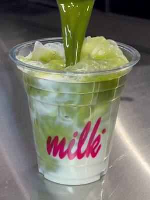 The NEW Cereal Milk Matcha Latte.  Available hot or iced at all bakeries!
