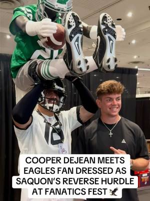 A well-deserved @Fanatics Fest Best Dressed Fan 👏🦅 #eagles #gobirds #cooperdejean #saquonbarkley #philadelphiaeagles 