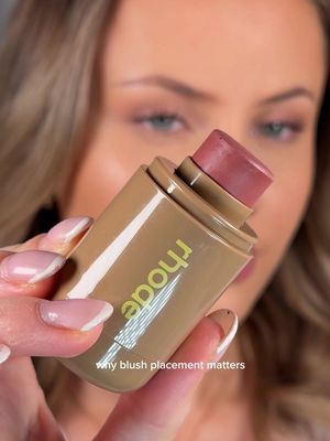 why blush placement matters 🩷🎀 @rhode skin  #blush #makeup #blushhack