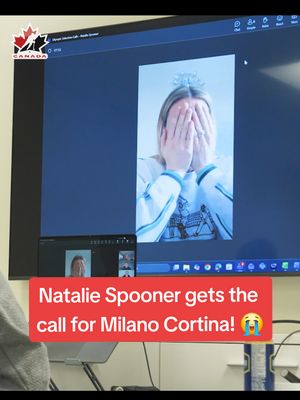 📞 Listen in as Natalie Spooner gets the call to be a part of 🇨🇦's Women's Olympic Team!  📞 Écoutez Natalie Spooner recevoir l’appel pour faire partie de l’équipe olympique féminine du 🇨🇦! @The PWHL | @Toronto Sceptres | #MilanoCortina2026 | #womenshockey | #hockeytok 