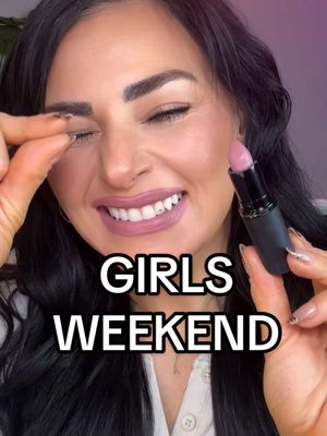 @maccosmetics we want more cool tones!!! 🩷🩷 New powder kiss Hazy Matte Lipstick in Girls Weekend is EXACTLY THE cool toned pink I’ve been looking for!! #maccosmetics #pinklip #macmakeup #maclipstick #powderkisslipstick 
