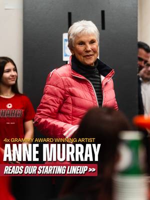 ANNE FREAKING MURRAY ‼️ We were honoured to have four-time Grammy Award winner, 26-time Juno Award winner and Springhill, Nova Scotia native Anne Murray in the house to read our starting lineups this afternoon!