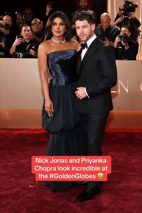 Nick Jonas and Priyanka Chopra look incredible at the #GoldenGlobes 🤩