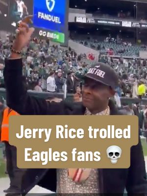 Another reason why Jerry Rice is the GOAT 💍  @FanDuel  #eagles  #49ers  #trolling 