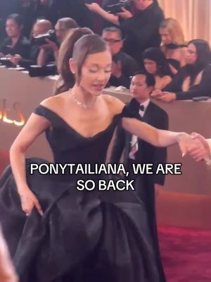 ARI IN HER SIGNATURE PONYTAIL IN 2026, NOT A DRILL 😭❤️ #ArianaGrande #GoldenGlobes 