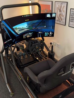 Momo GT wheel is 🤌🏼😮‍💨 Enjoying AC EVO a lot recently so wanted to try a more realistic driving experience, safe to say these upgrades have definitely helped. Huge thanks to @LogitechUK for the hookup! 