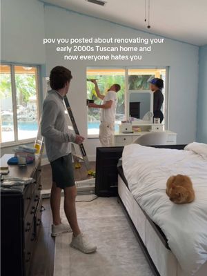 Renovation updates posted 🙈 #tuscanhouse #early2000s #tuscanhome #homerenovation #younghomeowners 
