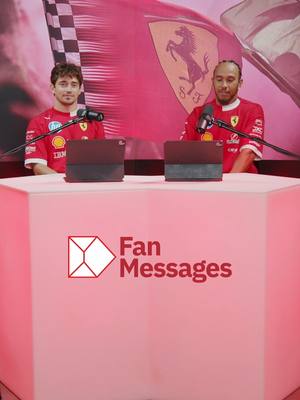 Pizza or pasta? @lewishamilton and @charlesleclerc answer more fan messages from the Scuderia Ferrari app #scuderiaferrari#ferrari