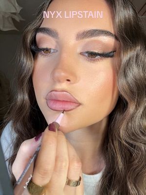 Neue gute Lipstains! Dankt mir später☺️ GIVEAWAY: liket, kommentiert, speichert & ich schicke jemandem ein Paket zu💗 #lipstain #lipliner #makeup #nyx #ad @NYX Professional Makeup 