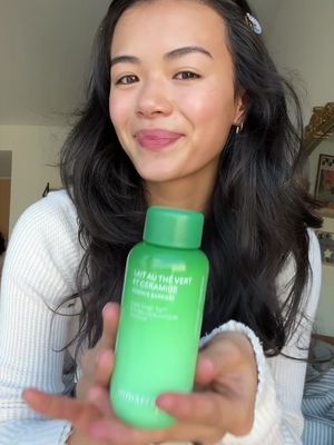 AD #innisfree_partner grwm to get an @Innisfree US matcha at CHA & in the spirit of their Green Tea Ceramide milk!    stop by from 1/12 - 1/18 for a free sample and plushie when you purchase their limited edition drink! *while supplies last