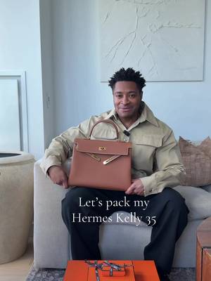 Packing my Hermes Kelly 35 bag #mensfashion #menstyle #luxuryfashion #hermes #hermeskelly 