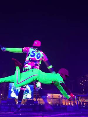 Let’s glow baby  @Cosmic Chili Peppers  #cosmicbaseball #MLB #milb #travelball #baseballmoms 