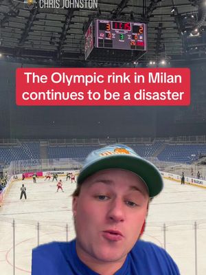 The Olympic rink in Milan had it’s first test and it looks terrible #NHL #hockey #olympics #sports 