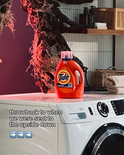 BTS from our time on set with @Stranger Things  #Tide #Laundry