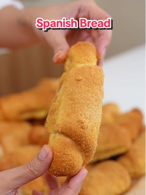 bestfriend! 🤍🥖 Welcome back to my Filipino Bakery Series, and today, we’re baking a true classic: Spanish Bread. Soft, buttery bread rolls filled with sweet, buttery crumbs. The kind you’d buy sa bakery after school, still warm, wrapped in paper, and gone in minutes. Childhood in one bite talaga. 🥹✨ Sharing my tested recipe below so you can make it at home too. ⸻ SPANISH BREAD (Y: ~20pcs at 50g per dough) Dough 	•	500g all-purpose flour 	•	2 tsp instant dry yeast 	•	60g white sugar 	•	½ tsp salt 	•	240 ml warm milk 	•	60g butter, softened 	•	2 L eggs 	•	½ tsp vanilla Filling 	•	90g butter, softened 	•	70g brown sugar 	•	50g bread crumbs 	•	1 tsp milk Caramel Mixture:      •	55g brown sugar 	•	57g butter, melted      •	40g water For coating 	•	Melted butter 	•	Bread crumbs Notes: Knead until soft and elastic. First rise for about 1 hour to 1.5 hour or until doubled. Fill, roll, coat in bread crumbs, then proof for 20-30 minutes. Bake at 180°C preheated oven for 20-23 minutes until golden and fragrant. ⸻ Perfect with coffee, perfect for merienda, perfect pang-share… or pang-sarili lang, bestfriend. 🤭☕ If Spanish Bread was part of your childhood too, you’re gonna love this one. Save this recipe and see you in the next bakery episode 🤍 #foodiefred #hibestfriend #spanishbread #filipinobakeryseries 