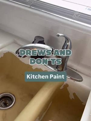Keep paint on cabinets, not sinks or countertops! 🙅‍♂️Trust me, future you will thank you. #DrewsAndDonts #kitchen #renovation 