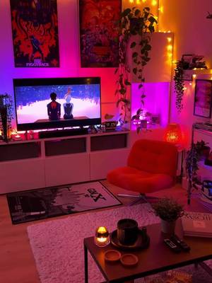 cozy lights & spidey #RoomTour #spiderman #interiordesign #apartment 