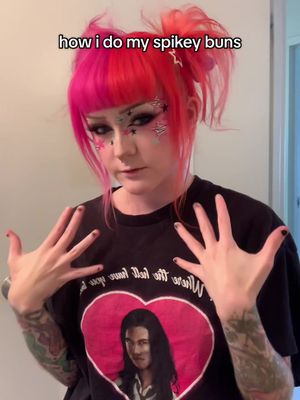 this is how i do my spikey buns! hopefully my explanation made sense lol 