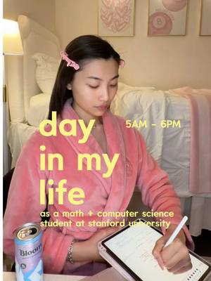 welcome to another day in my life as a math + computer science student at stanford! 👩🏻‍💻✨ #college #studytok #Vlog #studentlife #bloompartner @Bloom Nutrition 