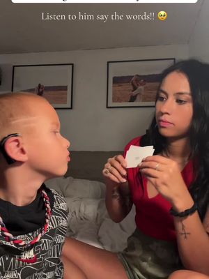 Practicing vocab with my Deaf son AND he SAYS some of the words 😭🥹 #parenting #asl #deaf #cochlearimplant #signlanguage 