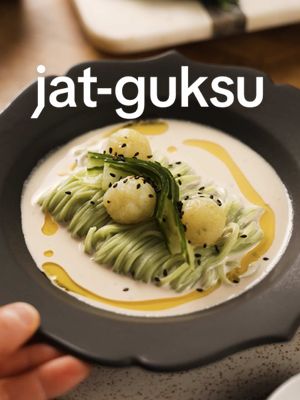 My attempt at recreating Venerable Sunjae’s Jatguksu (Pine Nut Noodles) from Culinary Class Wars  Find my recipe on my blog or Substack ✨  #koreanfood #culinaryclasswars #coldnoodles #흑백요리사 