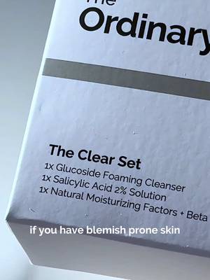 new to skincare? blemish prone skin? not sure on a routine? this set is for you 🤝 #theordinary #theclearset #glucosidefoamingcleanser #salicylicacid #moisturiser 