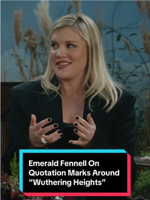Emerald Fennell explains why there are quotation marks around the title for #WutheringHeightsMovie in our first Big Ticket interview of 2026! Head to the link in bio to watch the full discussion and reserve your tickets now. #movietok #filmtok #BookTok 