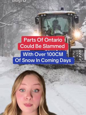 Parts of Ontario could be slammed with over 100CM of snow 🌨️ 🎙️-@olga🌟 #toronto #torontolife #torontotiktok #winter #snow 