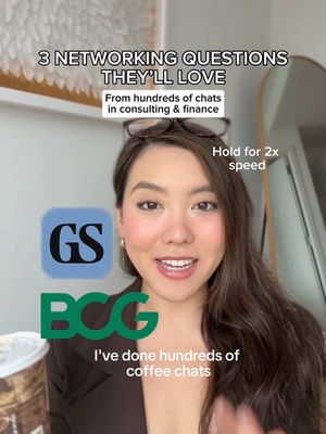 Unexpected but very thoughtful & differentiated! Ofc, tailor for each person you’re speaking with! Not all Qs can be used for everyone ☺️ Follow for more — you got this 👏 #coffeechat #networking #networkingtips #corporatelife #internship 
