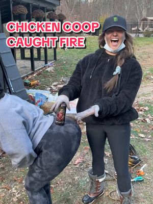 Chicken coop caught fire, horrible voice over but cute butt shots. Enjoy 😂😂@Monster Energy #sweeettails #funnymoments #chicken #streamer #monsterenergy 
