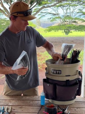 Ambassador Mark Healey puts in work on the farm when he’s not on the water. The LoadOut Bucket is his unsung hero for all the lugging, loading, and hauling that chores require.  #BuiltForTheWild