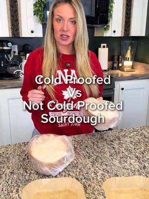 Cold proof vs no cold proof 👀🥖 One loaf was shaped and cold-proofed for 12 hours. The other was mixed with cold starter + cold water, bulk fermented on the counter overnight, shaped in the morning, finished rising in the banneton, and baked as soon as it was ready. I baked them side by side the exact same way… and surprisingly, the non-cold-proof loaf had a bigger oven spring and a really beautiful crumb. Why it worked: Starting cold slowed fermentation early, giving the dough a longer, more controlled bulk. That extra time helped build strength before shaping, so the dough still had plenty of energy left for the oven. If I’m being honest, this is how I will be making most of my loaves going forward, because I just don’t have the extra fridge space 💁🏼‍♀️ Is this something you’d try at home… or are you sticking with your usual method?