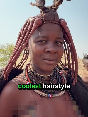 The world’s coolest hairstyle in the world belongs to the Himba tribe in Angola 🇦🇴#fyp #travel #africa #tribe #beauty