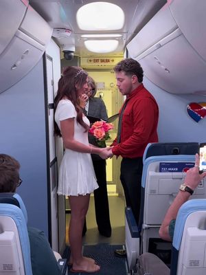 WE GOT MARRIED! (On a plane!) & yes that is the og flight attendant from the og video!  Permission to parody from:  @krispystephens @Designer Wife @lovebirdsfilmandphoto @Katrina Badowski #fyp #comedy #couplescomedy 