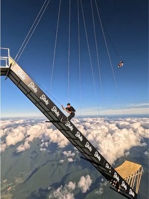 No limits on Stake 🌤️ @Jay Alvarrez  #extremesports #adrenaline #sky  ⚠️ This activity was performed by trained professionals. Please do not attempt.