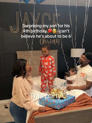 I can’t believe I’ll have a 6 year old in a few hours! This is one of my favorite birthday videos when he turned 4. He’s always been so grateful and animated 😂#birthdaysurprise #corememories #bts #relatableparenting #birthdaydecoration 
