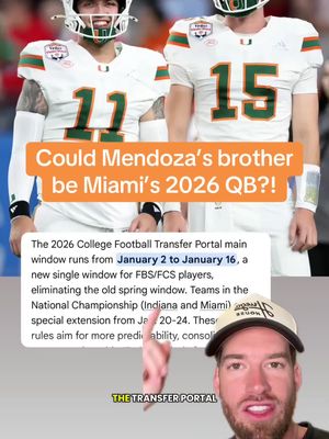 Miami currently has no QB for next season and the transfer portal is closing. Could Indiana’s Alberto Mendoza be an option? 👀🏈 #CollegeFootball #cfbplayoff #indianafootball #miamihurricanes 