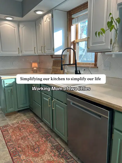 I’m learning that simplifying our kitchen — keeping only what I actually use, creating simple systems, and clearing visual clutter — makes the biggest difference in our day to day life. Meals are faster. Clean-up is easier.  Too many items, “just-in-case” gadgets, and single-use tools made meal prep and clean-up more stressful than it needed to be.  A clean, simple kitchen isn’t about perfection. It’s about creating systems that support your life, not drain it.  #WorkingMomLife #MomOfTwo #MotherhoodSimplified #KitchenOrganization #SimpleSystems #DeclutterYourHome #homeorganization #MomsofTikTok 