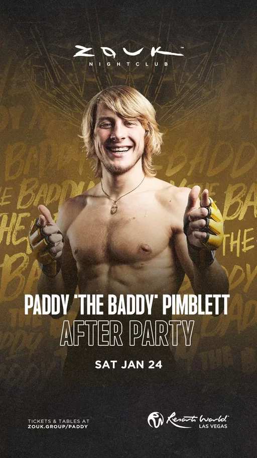 Get tickets to my after party now at zouk.group/paddy 😎 @Zouk Group Las Vegas @Resorts World Las Vegas 