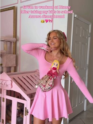 If Princess Aurora did a Disney workout 🤭💖👑🎀✨ #disneybound #grwm #pinkhome #princesshome #princessaesthetic 