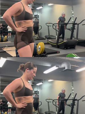 Working on building not shrinking!!!  Standing for the #stronggirl trend 🫶🏻🫶🏻🫶🏻 #workout #health #lift #gym 
