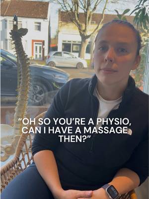 Oh so you’re a physio, can I have a massage then? 😭 Everyone asks. Physio is more than massages. Local physio in Henleaze, Bristol for pain, injuries and rehab. #PhysioTok #Physiotherapy #Physiotherapist #PhysioLife