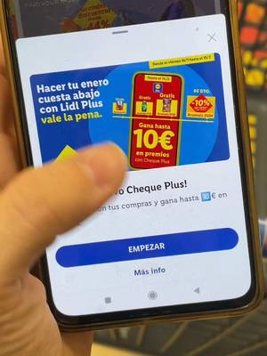 ¡Aprovecha el Cheque Plus! Acumula tus compras ¡y gana 10€ en premios! ¿Aún no tienes tu app Lidl Plus? ¡Descárgala ya! 😛 *Consulta condiciones de la promoción en la App Lidl Plus #LidlValeLaPena