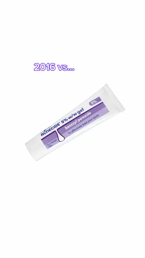 2016 vs 2026, how times have changed 💜 Acnecide 5% w/w gel is indicated for the treatment of acne. Contains 5% benzoyl peroxide. Always read the label. GB-ACC-2500097 January 2026.