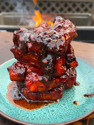 Honey Chili Oil Smoked Party Ribs
