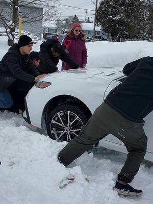 They got stuck in deep snow!