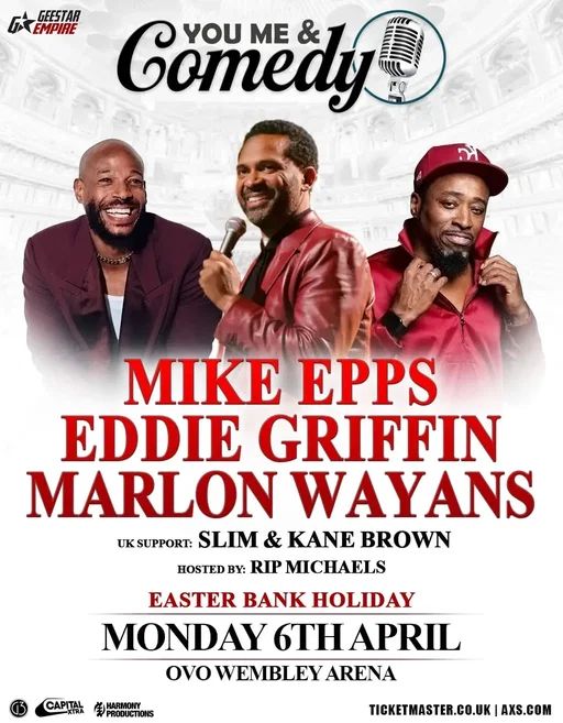 EASTER MONDAY, I'LL BE SUPPORTING THESE 3 COMEDY LEGENDS AT THE OVO WEMBLEY ARENA get ya tickets EARLY!! 💫😎 https://www.ovoarena.co.uk/events/detail/you-me-comedy