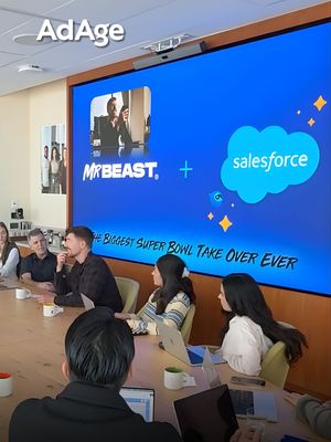 @salesforce is returning to the #SuperBowl with a new teammate: YouTube juggernaut #MrBeast MrBeast, whose real name is Jimmy Donaldson, will work with the software company to produce its Super Bowl ad. It’s unclear whether Donaldson, who has built a following of 461 million YouTube subscribers (the most of any channel on the platform), will appear in the commercial or just oversee its production. A Salesforce spokesperson confirmed this year’s commercial will air during the national broadcast of the game, but declined to share details about the length of the ad or whether an agency is involved. 📲 Read more about the teaser at the link in our bio. 🔗