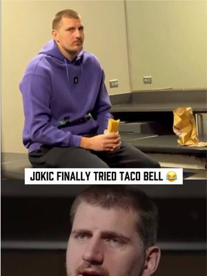 Jokic FINALLY tried Taco Bell 😭 #NBA #nuggets #jokic 